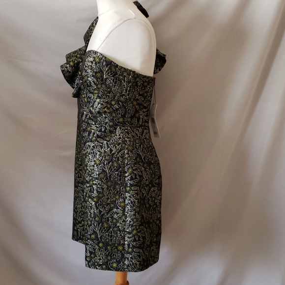 NewMonique Lhuillier One Shoulder Floral Jacquard - Picture 5 of 10